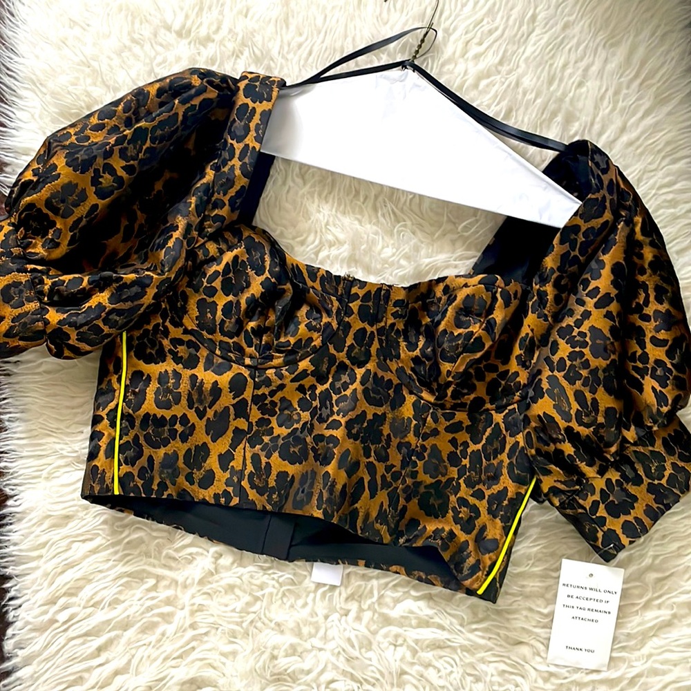 Leopard corset top